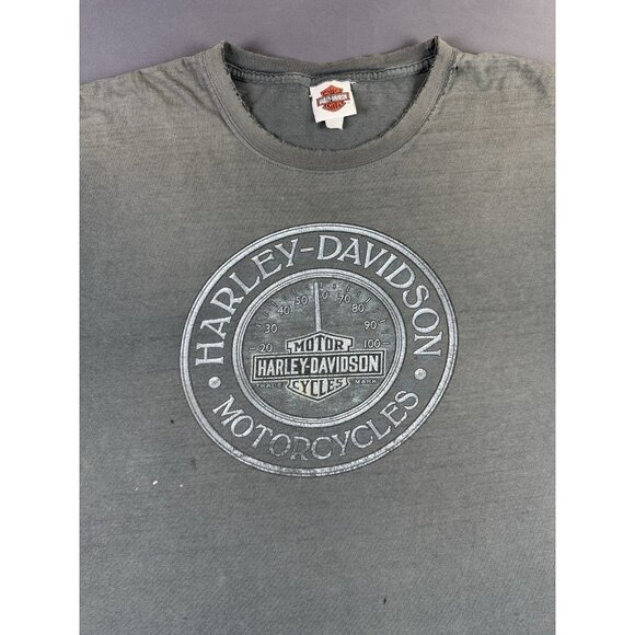 Rare Vintage Y2K Harley Davidson Thrashed Fade Cocoa Beach Florida 2XL Fit Shirt - Picture 3 of 16